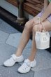 画像13: Rhinestone Buckle Hollow Breathable Mesh Platform Dad Sneakers　男女兼用ユニセックスライントーンバックルメッシュ厚底レースアップスニーカー (13)