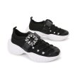 画像6: Rhinestone Buckle Hollow Breathable Mesh Platform Dad Sneakers　男女兼用ユニセックスライントーンバックルメッシュ厚底レースアップスニーカー (6)