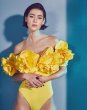 画像3: Women's Flower tube top one piece swimsuit long skirt swimsuit + skirt set　フラワーチューブトップワンピース水着ロングスカート 水着+スカートセット (3)