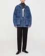 画像1: Women's Wide pocket washed military style denim jacket G-jacket coat　ワイドポケットウォッシュドミリタリースタイルデニムジャケットGジャン (1)