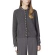 画像1: Women's Long sleeve French Style Beaded Cardigan Sweater Knit　ビーズスパンコール長袖カーディガンセーターニット (1)