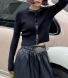 画像5: Women's Sequined round neck ribbed short sweater knit 　スパンコールラウンドネックリブ ショート丈セーター ニット (5)