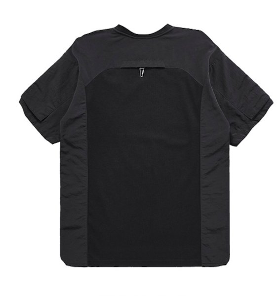 画像2: Splicing design short sleeve T-shirt round neck T-shirt　スプライシングデザインラウンドネックTシャツ (2)