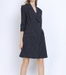 画像2: Women's Striped Tailor Collar Dress   One piece　ストライプテーラーカラーワンピースドレス (2)