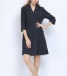 画像3: Women's Striped Tailor Collar Dress   One piece　ストライプテーラーカラーワンピースドレス (3)