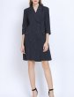 画像1: Women's Striped Tailor Collar Dress   One piece　ストライプテーラーカラーワンピースドレス (1)