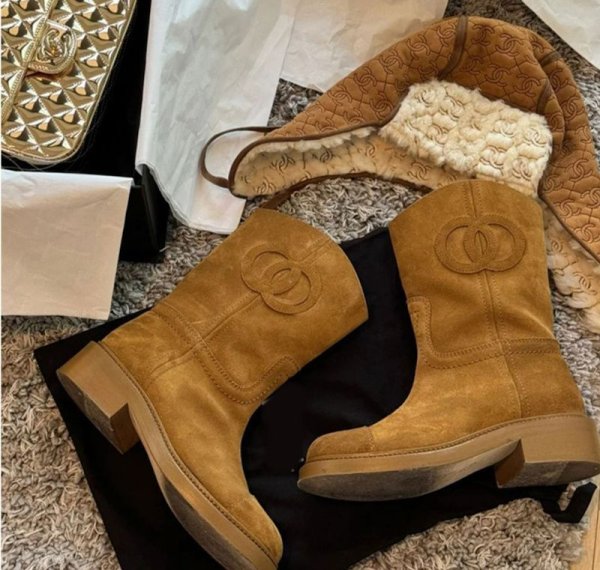 画像2: Genuine leather western boots 　本革レザーダブルサークルマーク付きウエスタンブーツシューズ (2)