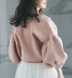 画像16: Women's Pearl button lantern sleeve cardigan that can be worn both front and back　パールボタンランタン スリーブ前と後ろの両方着用可能カーディガン (16)