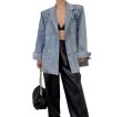画像1: Women's Multi-pocket mid-length denim jacket　マルチポケットウォッシュドデニムミドル丈ジャケットGジャン (1)