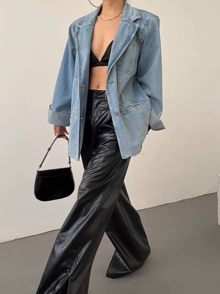 画像6: Women's Multi-pocket mid-length denim jacket　マルチポケットウォッシュドデニムミドル丈ジャケットGジャン (6)