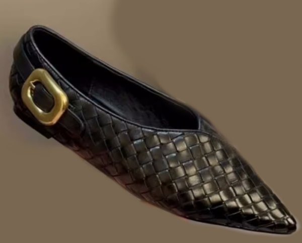 画像8: Metal Buckle Braided Mesh Flat Pumps Shoes 　メタルバックル編み込みメッシュフラットパンプスシューズ (8)