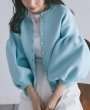 画像1: Women's Pearl button lantern sleeve cardigan that can be worn both front and back　パールボタンランタン スリーブ前と後ろの両方着用可能カーディガン (1)