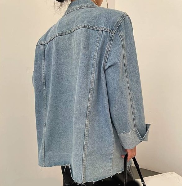 画像4: Women's Multi-pocket mid-length denim jacket　マルチポケットウォッシュドデニムミドル丈ジャケットGジャン (4)