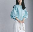 画像10: Women's Pearl button lantern sleeve cardigan that can be worn both front and back　パールボタンランタン スリーブ前と後ろの両方着用可能カーディガン (10)