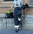 画像5: Contrast color high-end pants casual wide straight pants　コントラストカラーハイエンドパンツカジュアルワイドストレートパンツ (5)