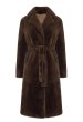 画像12: Women's Tailored collar long fur teddy bear coat outer  テーラーカラーロングファーテディベアコート ベーシックコート アウター (12)