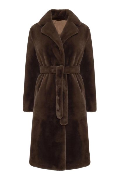 画像12: Women's Tailored collar long fur teddy bear coat outer  テーラーカラーロングファーテディベアコート ベーシックコート アウター (12)