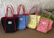 画像6: Ribbon Pattern Check Spaghetti Strap Shoulder Shopping Liman Handle Shoulder Tote Bag　ユニセックス男女兼用リボン柄チェックスパゲッティストラップショルダーショッピングリマンハンドルショルダートートバッグ (6)