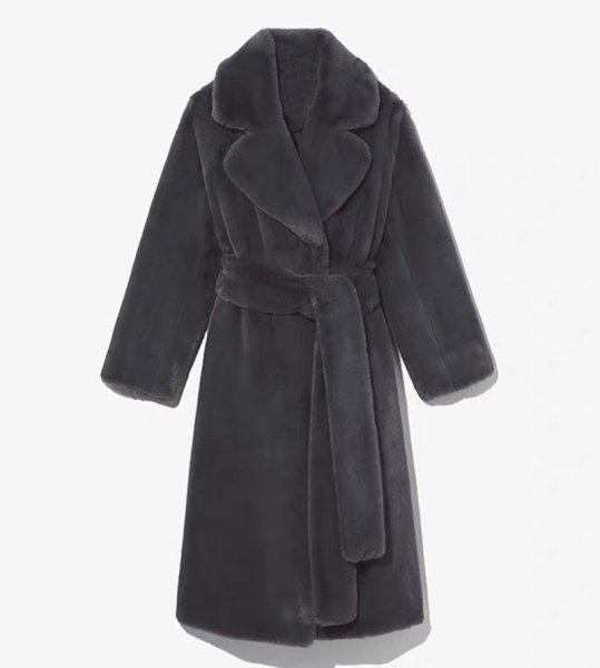 画像15: Women's Tailored collar long fur teddy bear coat outer  テーラーカラーロングファーテディベアコート ベーシックコート アウター (15)