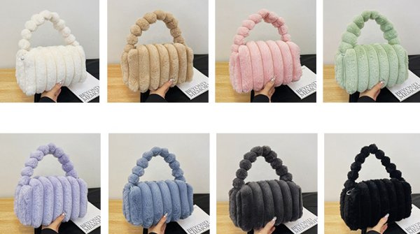 画像3: Texture Portable Fur Tote Shoulder Bag　ユニセックス男女兼用テクスチャポータブルファートートショルダーバッグ (3)