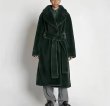 画像2: Women's Tailored collar long fur teddy bear coat outer  テーラーカラーロングファーテディベアコート ベーシックコート アウター (2)