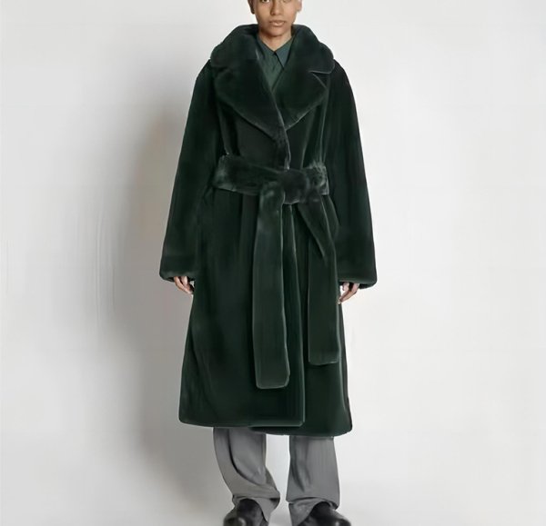 画像2: Women's Tailored collar long fur teddy bear coat outer  テーラーカラーロングファーテディベアコート ベーシックコート アウター (2)