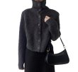 画像1: Women's Plush short cardigan sweater　プラッシュモコモコショート丈カーディガンセーター (1)