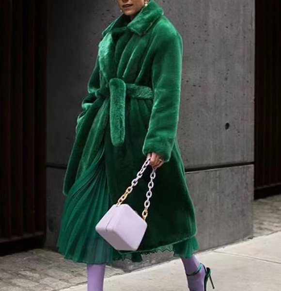 画像6: Women's Tailored collar long fur teddy bear coat outer  テーラーカラーロングファーテディベアコート ベーシックコート アウター (6)