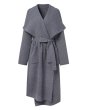 画像1: Women's High-end long knit coat jacket outer  ハイエンドロングニットコートジャケット (1)