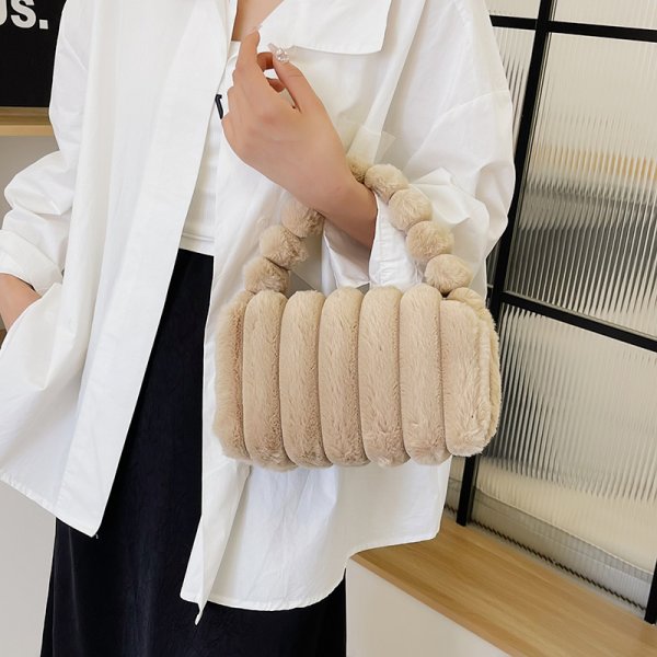 画像5: Texture Portable Fur Tote Shoulder Bag　ユニセックス男女兼用テクスチャポータブルファートートショルダーバッグ (5)
