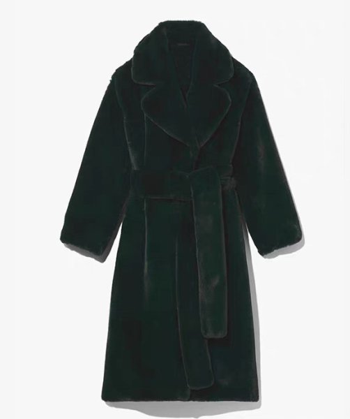 画像19: Women's Tailored collar long fur teddy bear coat outer  テーラーカラーロングファーテディベアコート ベーシックコート アウター (19)