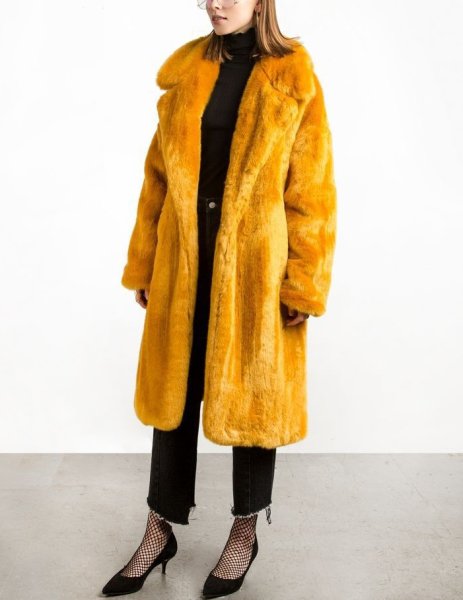 画像21: Women's Tailored collar long fur teddy bear coat outer  テーラーカラーロングファーテディベアコート ベーシックコート アウター (21)