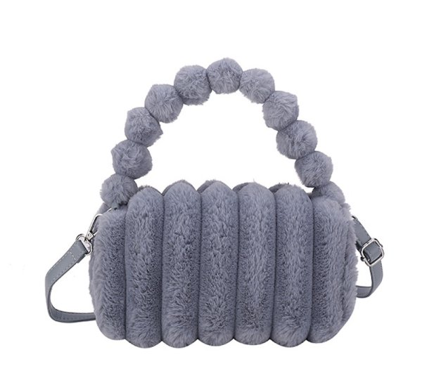 画像1: Texture Portable Fur Tote Shoulder Bag　ユニセックス男女兼用テクスチャポータブルファートートショルダーバッグ (1)