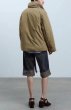 画像5: Women's Stand collar khaki down short cotton coat jacket　スタンドカラーカーキダウンショートコットンコートジャケットジャケット (5)