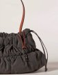 画像19: Waterproof lightweight pleated gathered handle leather underarm tote shoulder bag　ユニセックス男女兼用防水軽量プリーツギャザーハンドルレザーアンダーアーム トートショルダーバッグ (19)