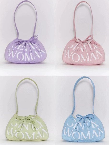 画像29: Gentlewoman Logo Dumpling Drawstring Shoulder Underarm Backpack Bag　ユニセックス男女兼用Gentlewomanロゴ巾着ショルダートートアンダーアームパックバッグ (29)