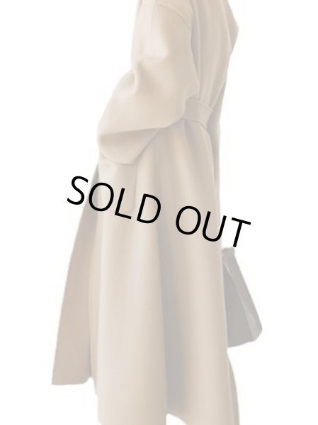 画像10: Women's Loose no-collar fashion long cocoon coat  ルーズノーカラーファッションロングコクーンコート ジャケット (10)