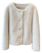 画像1: Women's Fake mink fur no collar jacket coat　ノーカラーフェイクミックファーショート丈ジャケット コート  (1)