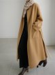 画像6: Women's Loose no-collar fashion long cocoon coat  ルーズノーカラーファッションロングコクーンコート ジャケット (6)
