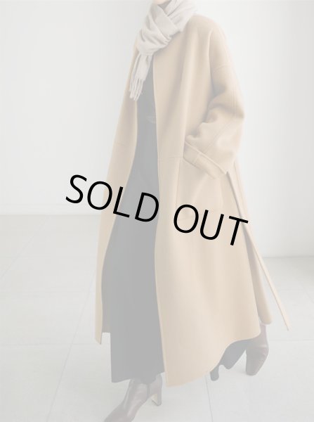 画像6: Women's Loose no-collar fashion long cocoon coat  ルーズノーカラーファッションロングコクーンコート ジャケット (6)