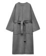 画像1: Women's Round neck  wool bred long coat ラウンドネックウールブレッドロングコートジャケット (1)