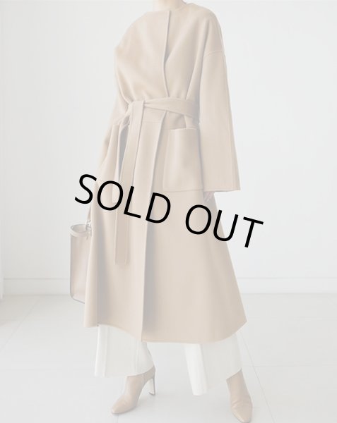 画像7: Women's Loose no-collar fashion long cocoon coat  ルーズノーカラーファッションロングコクーンコート ジャケット (7)