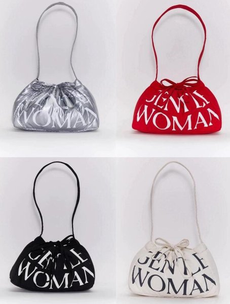画像30: Gentlewoman Logo Dumpling Drawstring Shoulder Underarm Backpack Bag　ユニセックス男女兼用Gentlewomanロゴ巾着ショルダートートアンダーアームパックバッグ (30)