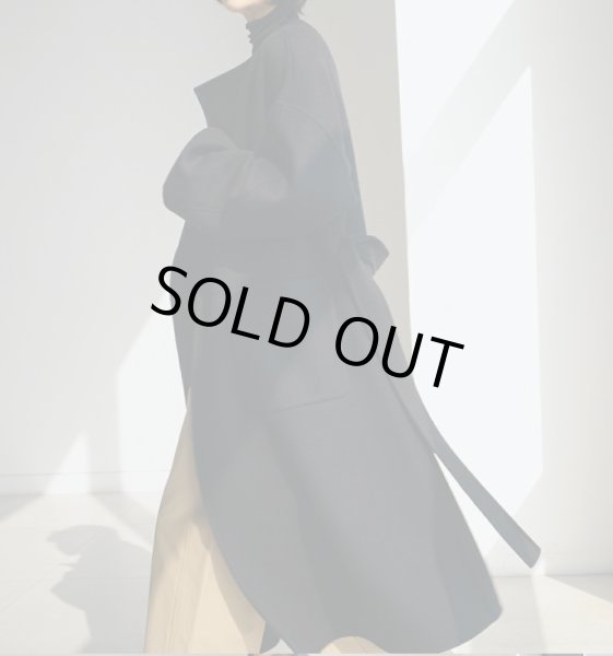 画像11: Women's Loose no-collar fashion long cocoon coat  ルーズノーカラーファッションロングコクーンコート ジャケット (11)