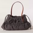 画像5: Waterproof lightweight pleated gathered handle leather underarm tote shoulder bag　ユニセックス男女兼用防水軽量プリーツギャザーハンドルレザーアンダーアーム トートショルダーバッグ (5)