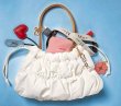 画像13: Waterproof lightweight pleated gathered handle leather underarm tote shoulder bag　ユニセックス男女兼用防水軽量プリーツギャザーハンドルレザーアンダーアーム トートショルダーバッグ (13)