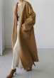 画像3: Women's Loose no-collar fashion long cocoon coat  ルーズノーカラーファッションロングコクーンコート ジャケット (3)