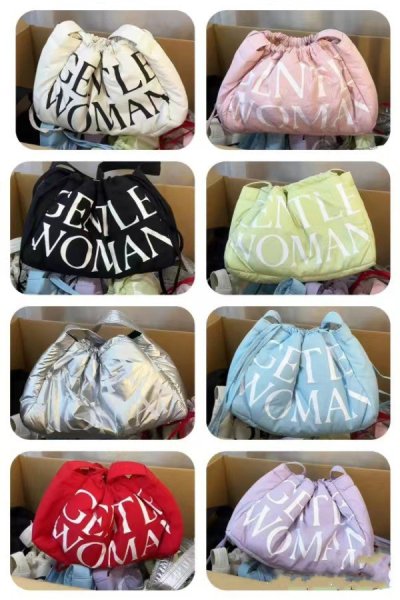 画像11: Gentlewoman Logo Dumpling Drawstring Shoulder Underarm Backpack Bag　ユニセックス男女兼用Gentlewomanロゴ巾着ショルダートートアンダーアームパックバッグ (11)