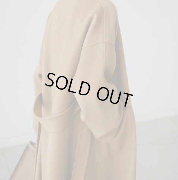 画像9: Women's Loose no-collar fashion long cocoon coat  ルーズノーカラーファッションロングコクーンコート ジャケット (9)