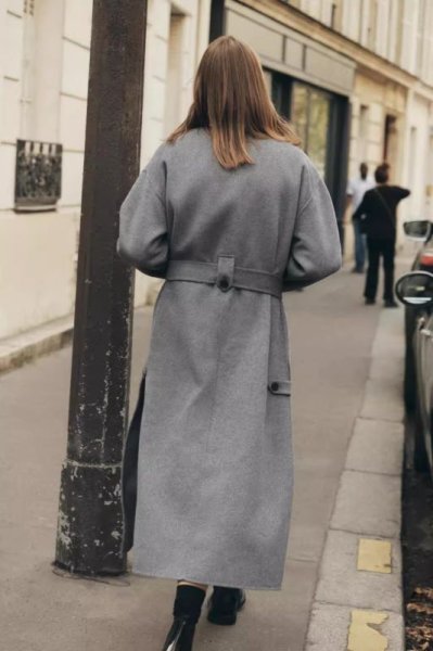 画像6: Women's Round neck  wool bred long coat ラウンドネックウールブレッドロングコートジャケット (6)